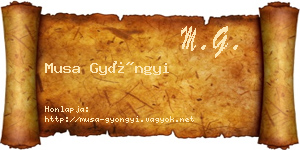 Musa Gyöngyi névjegykártya